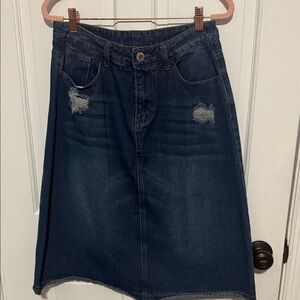Denim A-Line Skirt